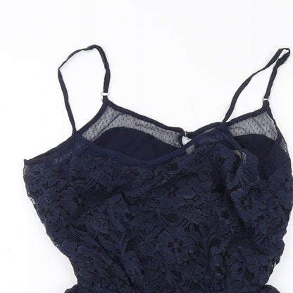 Hollister Womens Beige Cotton Playsuit One-Piece Size S Button