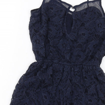 Hollister Womens Beige Cotton Playsuit One-Piece Size S Button