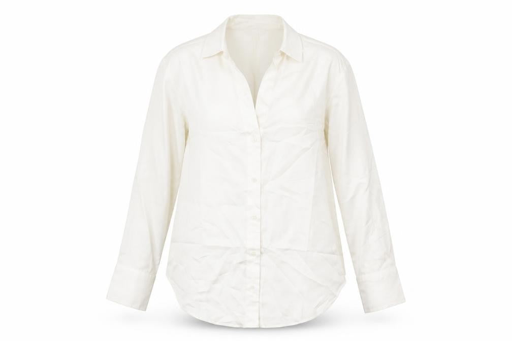 Womens UK Size XS H&M Ivory Basic Button-Up