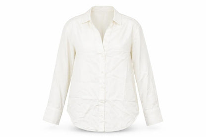 Womens UK Size XS H&M Ivory Basic Button-Up