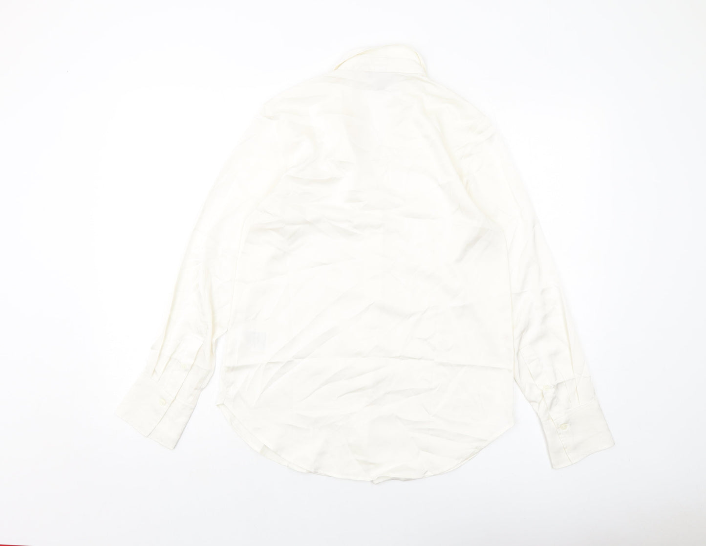 Womens UK Size XS H&M Ivory Basic Button-Up