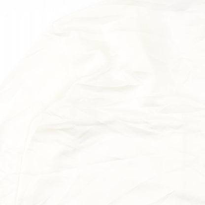 Womens UK Size XS H&M Ivory Basic Button-Up