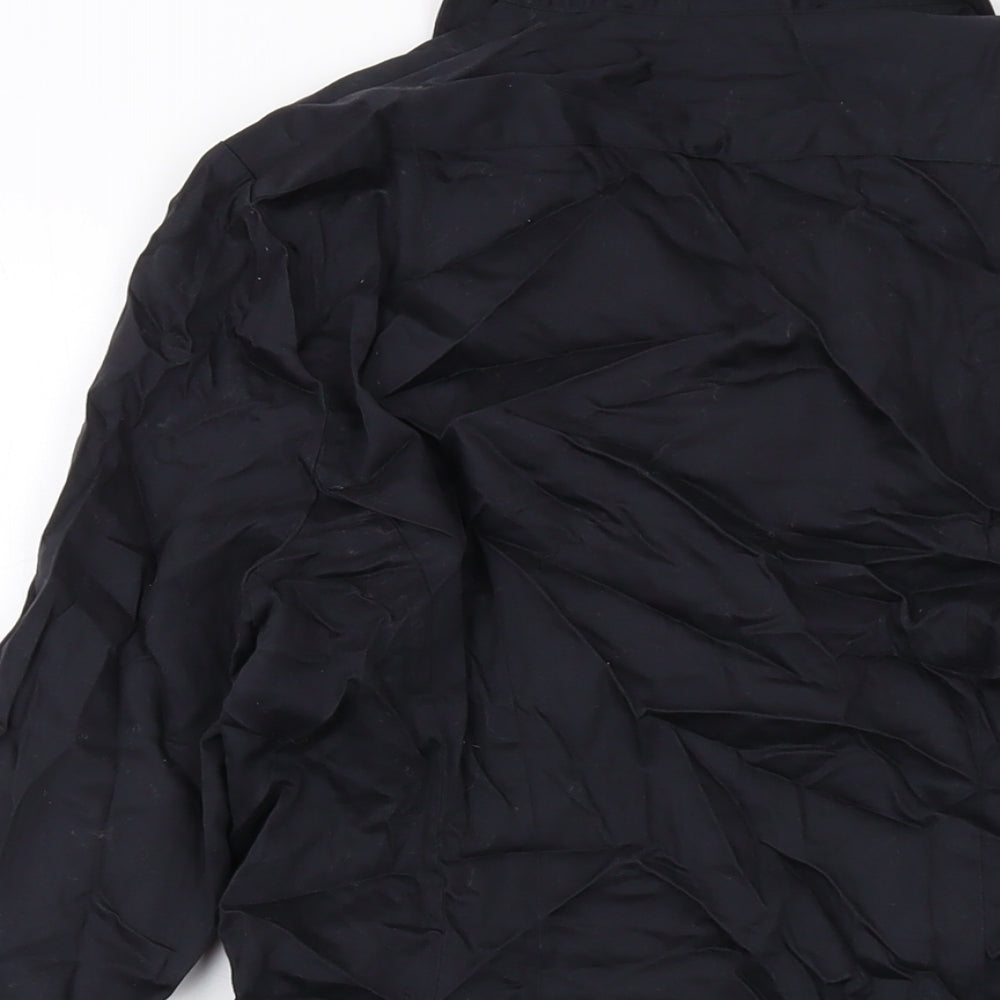Womens UK Size 14 NEXT Black Basic Button-Up