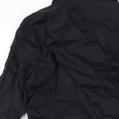 Womens UK Size 14 NEXT Black Basic Button-Up