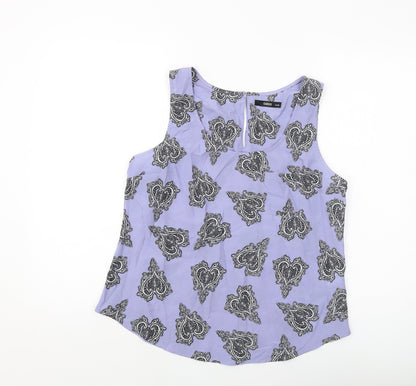 Womens UK Size 14 Oasis Blue Basic Tank