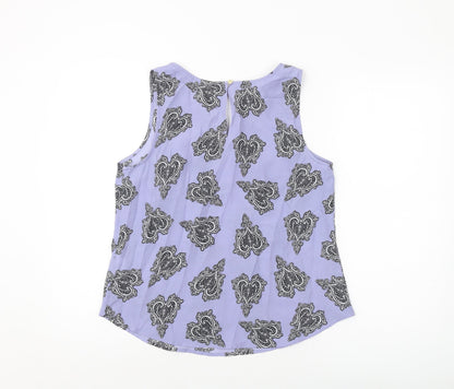 Womens UK Size 14 Oasis Blue Basic Tank