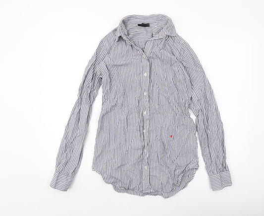 Womens UK Size 8 Topshop Blue Basic Button-Up
