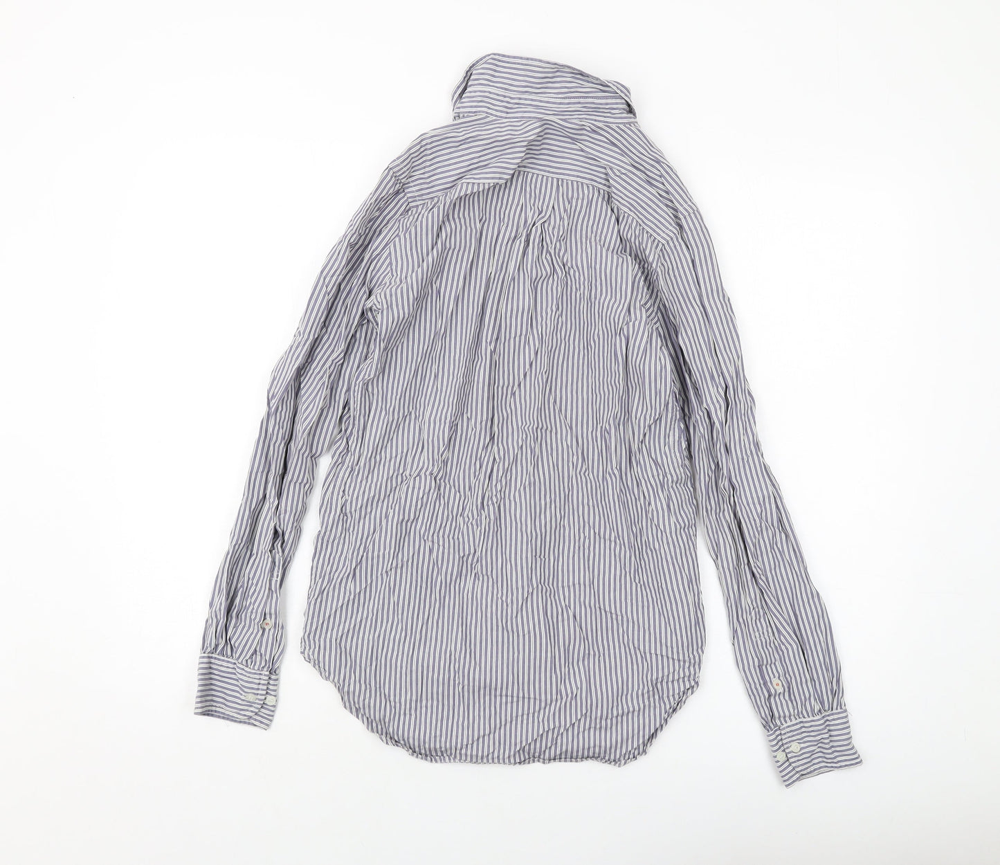 Womens UK Size 8 Topshop Blue Basic Button-Up