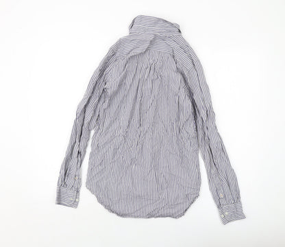 Womens UK Size 8 Topshop Blue Basic Button-Up