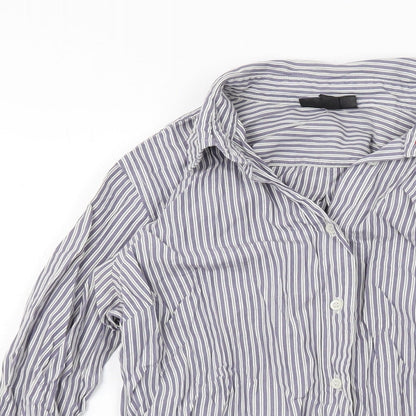 Womens UK Size 8 Topshop Blue Basic Button-Up