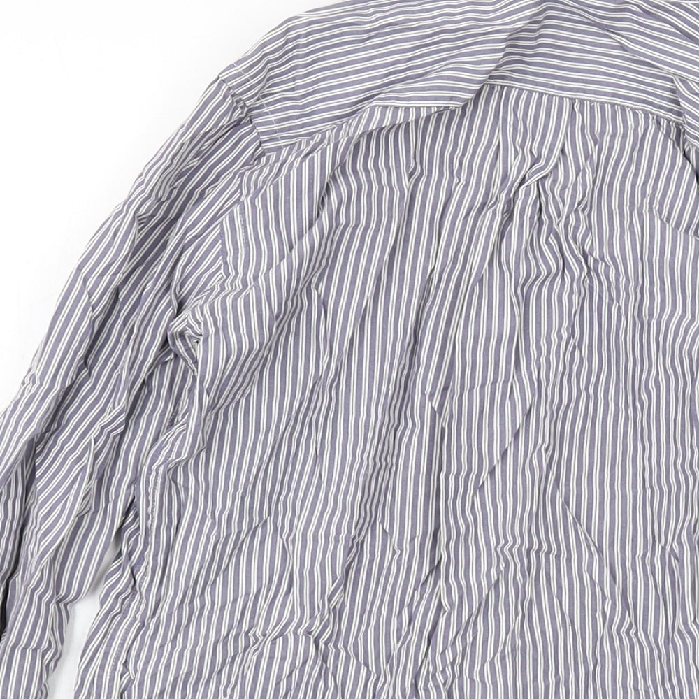 Womens UK Size 8 Topshop Blue Basic Button-Up