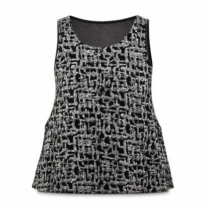 Womens UK Size L Sparkle & Fade Black Basic Tank