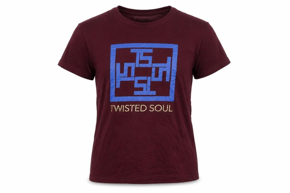 Womens UK Size M Twisted Soul Red Basic T-Shirt