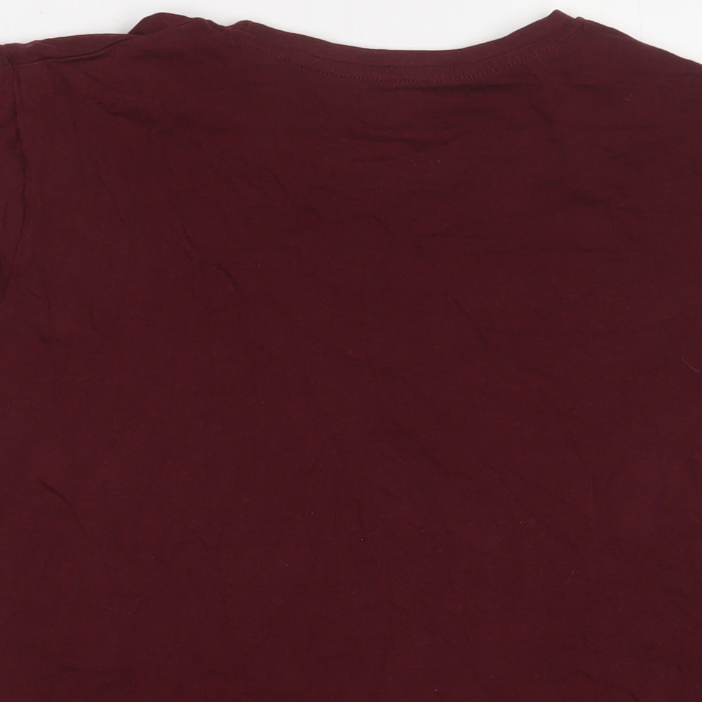 Womens UK Size M Twisted Soul Red Basic T-Shirt
