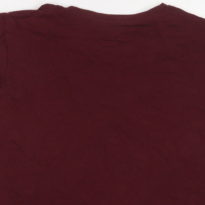 Womens UK Size M Twisted Soul Red Basic T-Shirt