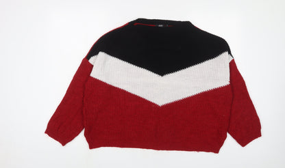Womens UK Size L YIDA Red Pullover Jumper