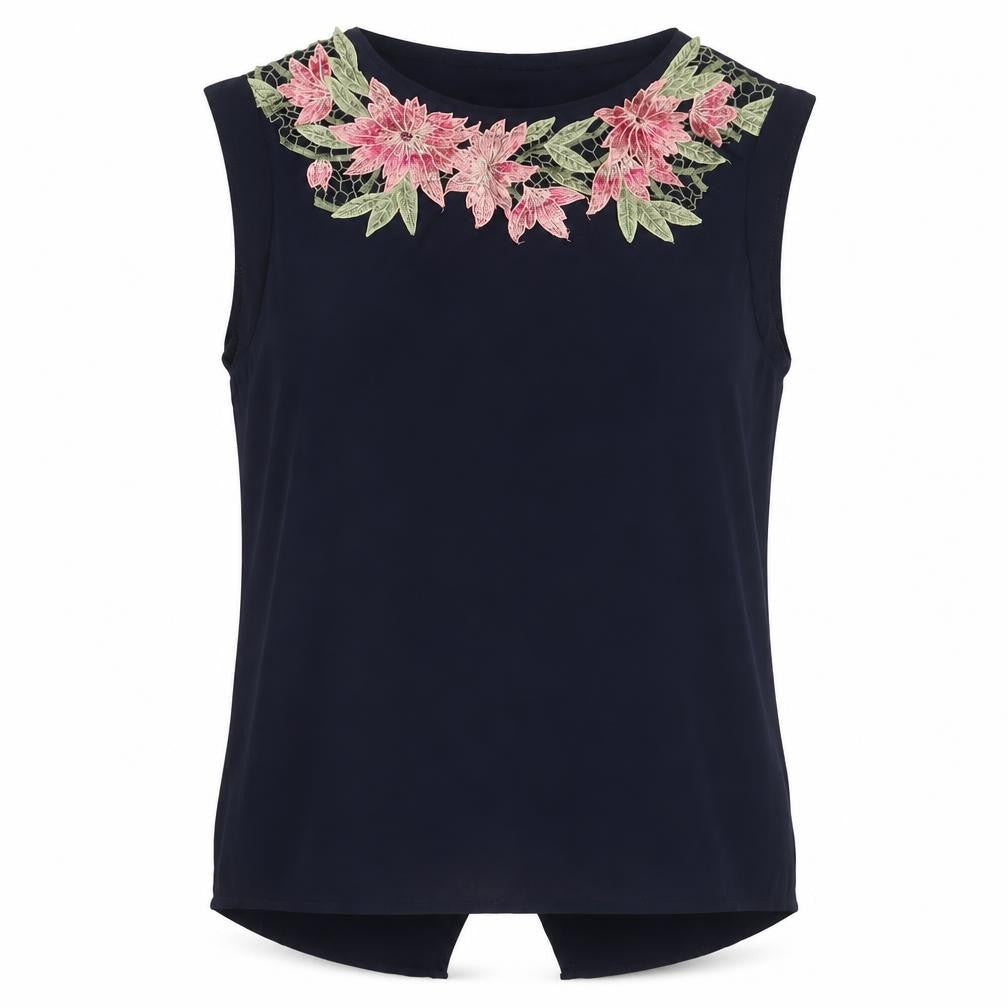 Womens UK Size 8 Oasis Blue Basic Tank