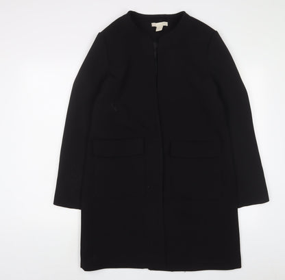 H&M Womens Black Jacket Blazer Size 12 Snap