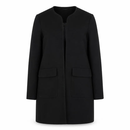 H&M Womens Black Jacket Blazer Size 12 Snap