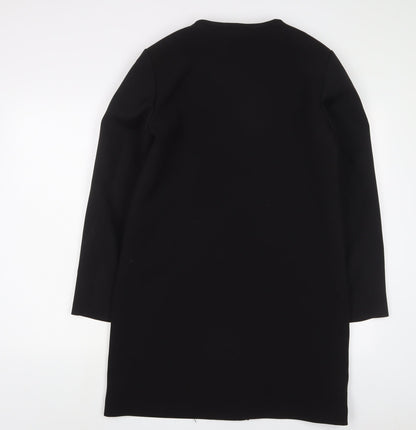 H&M Womens Black Jacket Blazer Size 12 Snap