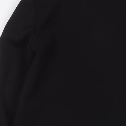 H&M Womens Black Jacket Blazer Size 12 Snap