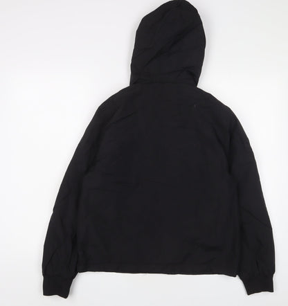 benzini Boys Black Jacket Coat Size 13-14 Years Zip - Logo, Embroidered