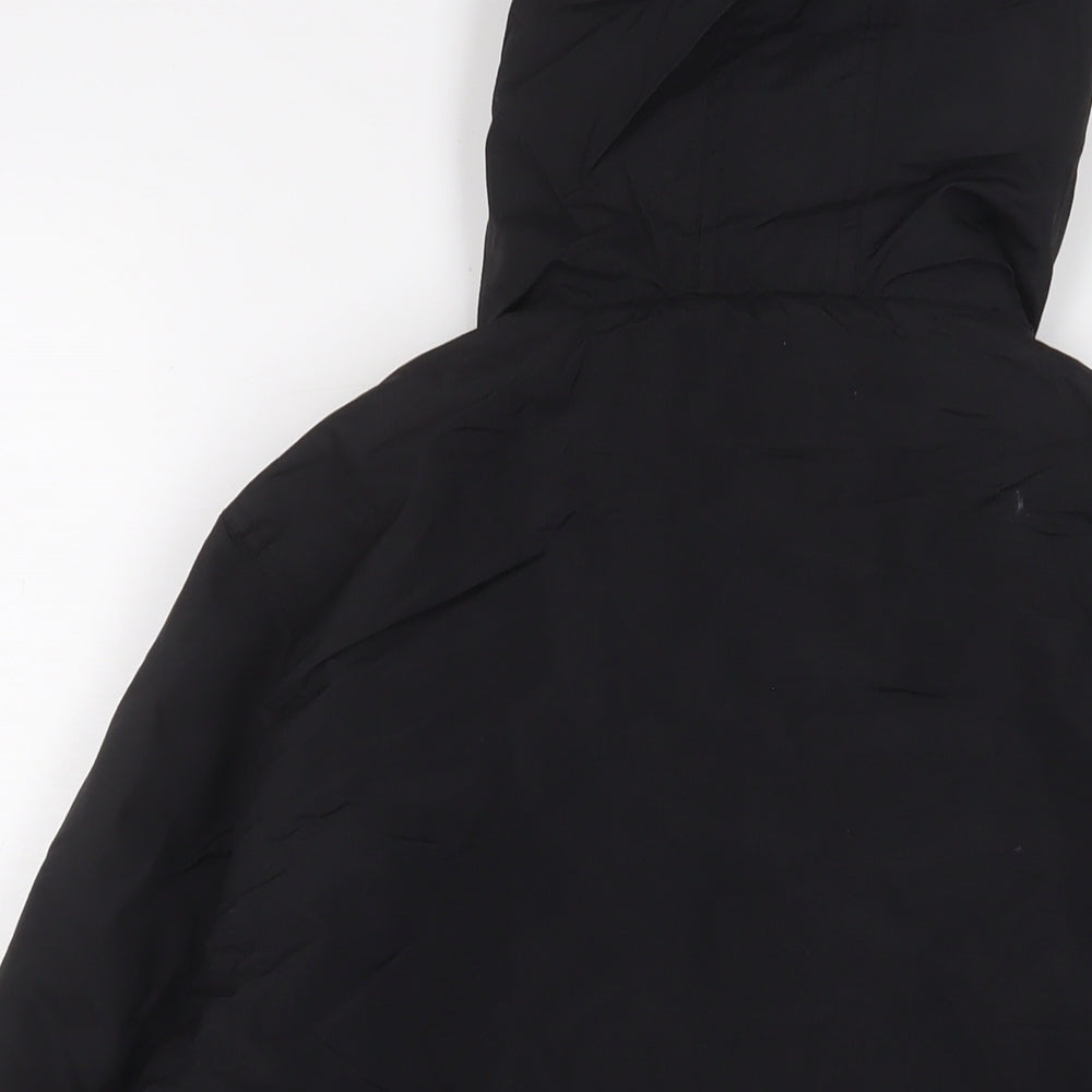 benzini Boys Black Jacket Coat Size 13-14 Years Zip - Logo, Embroidered