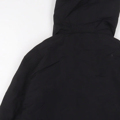 benzini Boys Black Jacket Coat Size 13-14 Years Zip - Logo, Embroidered