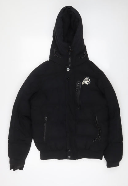 Kings Will Dream Womens Black Quilted Coat Size S Zip