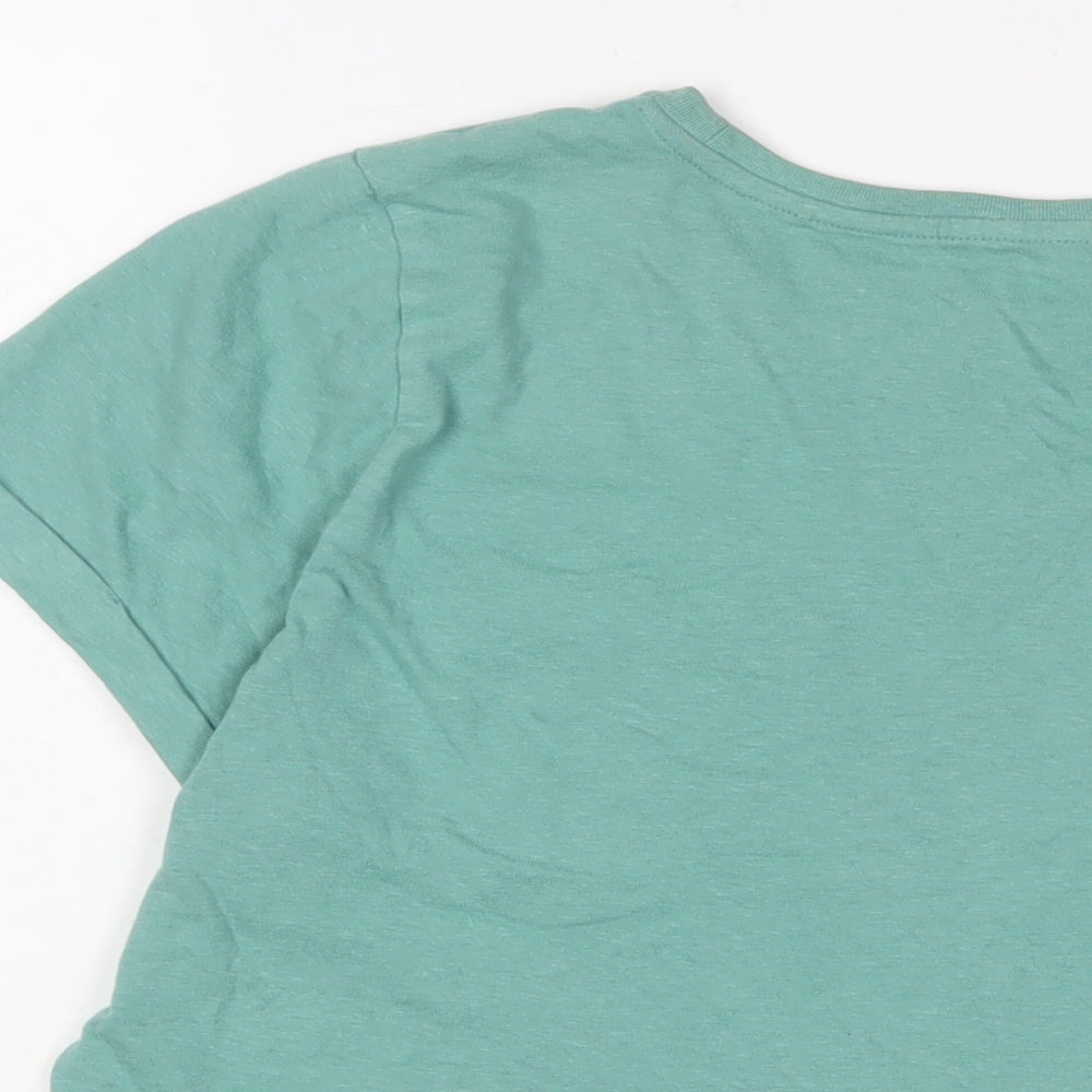 Womens UK Size M Levi's Green Cropped T-Shirt