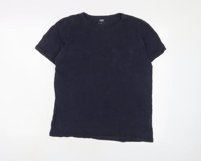 Womens UK Size M Lee Blue Basic T-Shirt