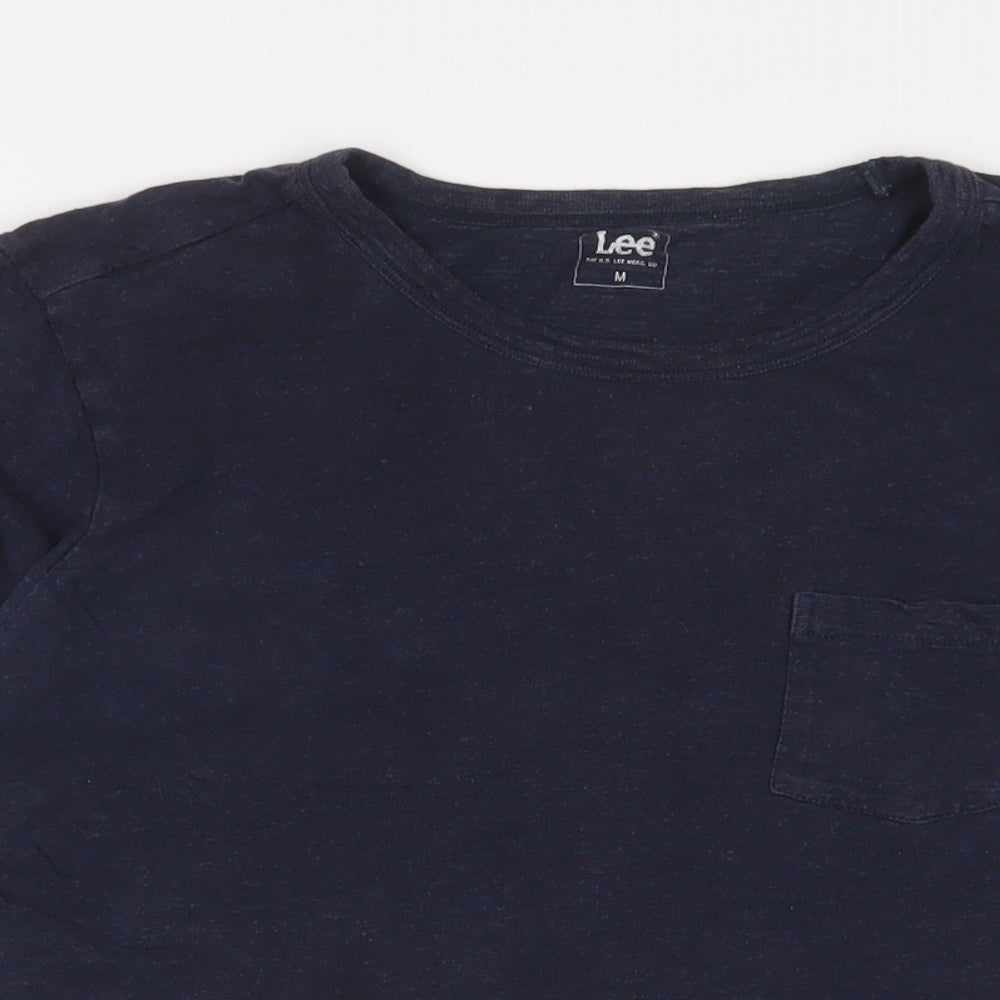 Womens UK Size M Lee Blue Basic T-Shirt