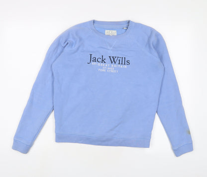 Womens UK Size 6 Jack Wills Blue Pullover Sweatshirt