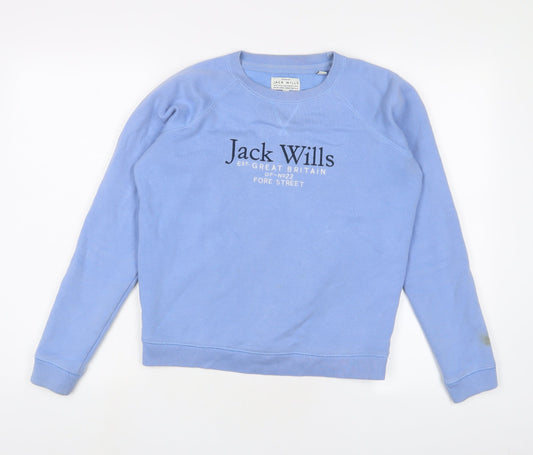 Womens UK Size 6 Jack Wills Blue Pullover Sweatshirt