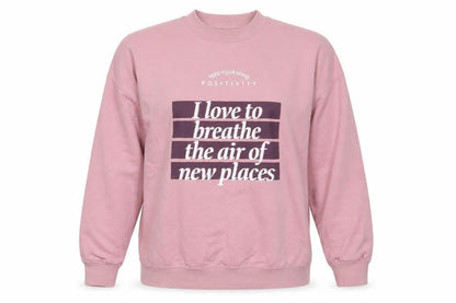 Lefties Womens Pink Cotton Pullover Sweatshirt Size M Pullover