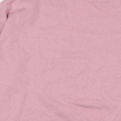 Lefties Womens Pink Cotton Pullover Sweatshirt Size M Pullover