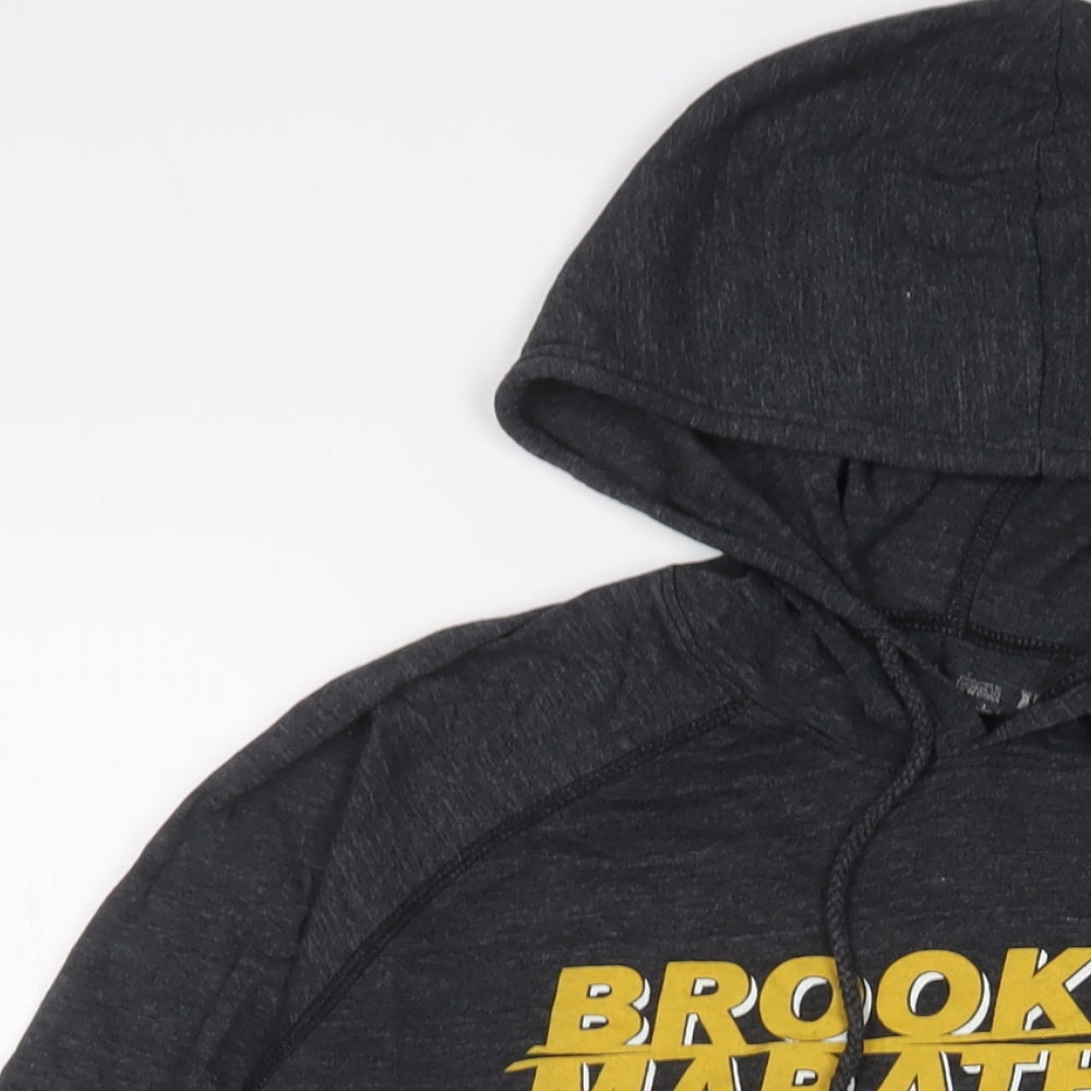 Cheetah Mens Grey Cotton Pullover Hoodie Size M