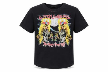 Dsquared2 Boys Black Cotton Basic T-Shirt Size 10 Years Crew Neck Pullover