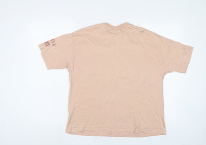 Womens UK Size M Disney Pink Basic T-Shirt