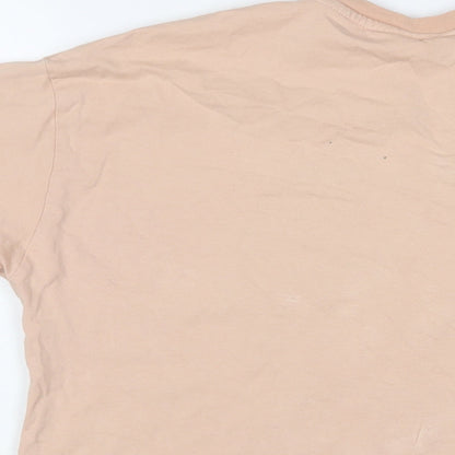 Womens UK Size M Disney Pink Basic T-Shirt