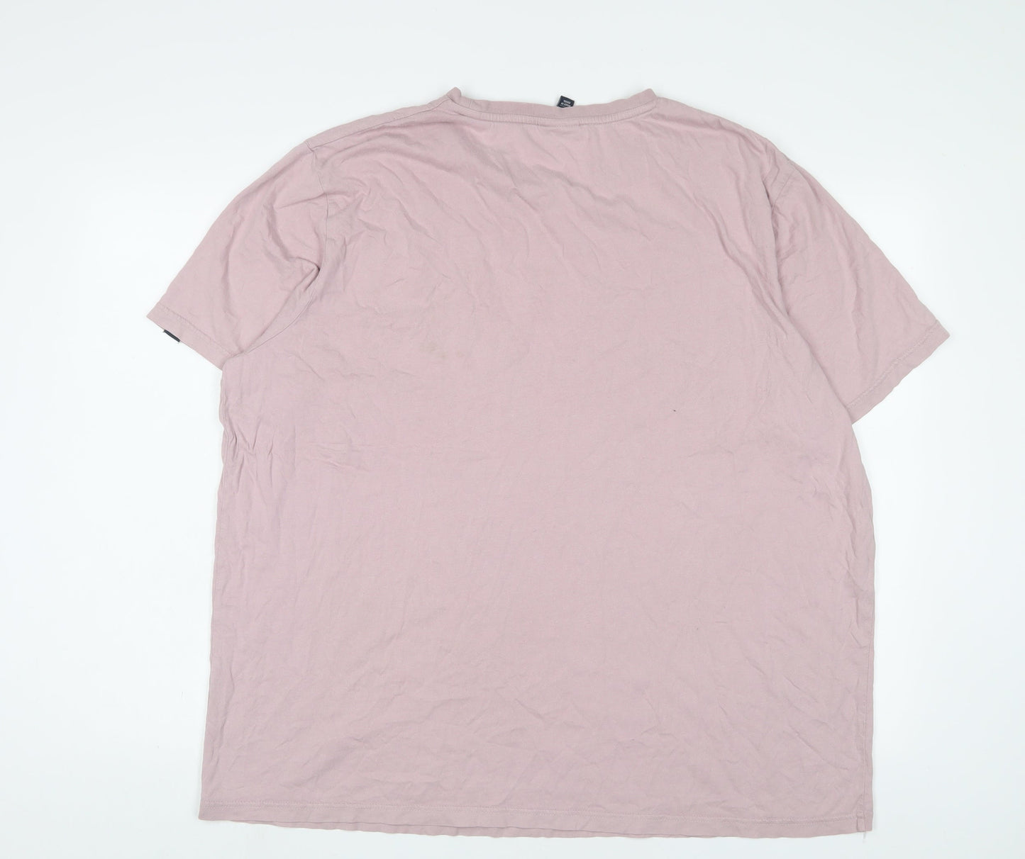 ellesse Womens Purple Cotton Basic T-Shirt Size XL Crew Neck - Logo, Embroidered