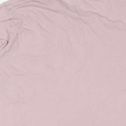 ellesse Womens Purple Cotton Basic T-Shirt Size XL Crew Neck - Logo, Embroidered