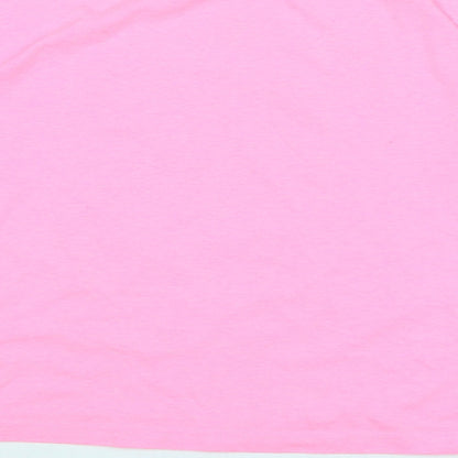 Freinds Girls Pink Cotton Basic T-Shirt Size 11-12 Years Crew Neck