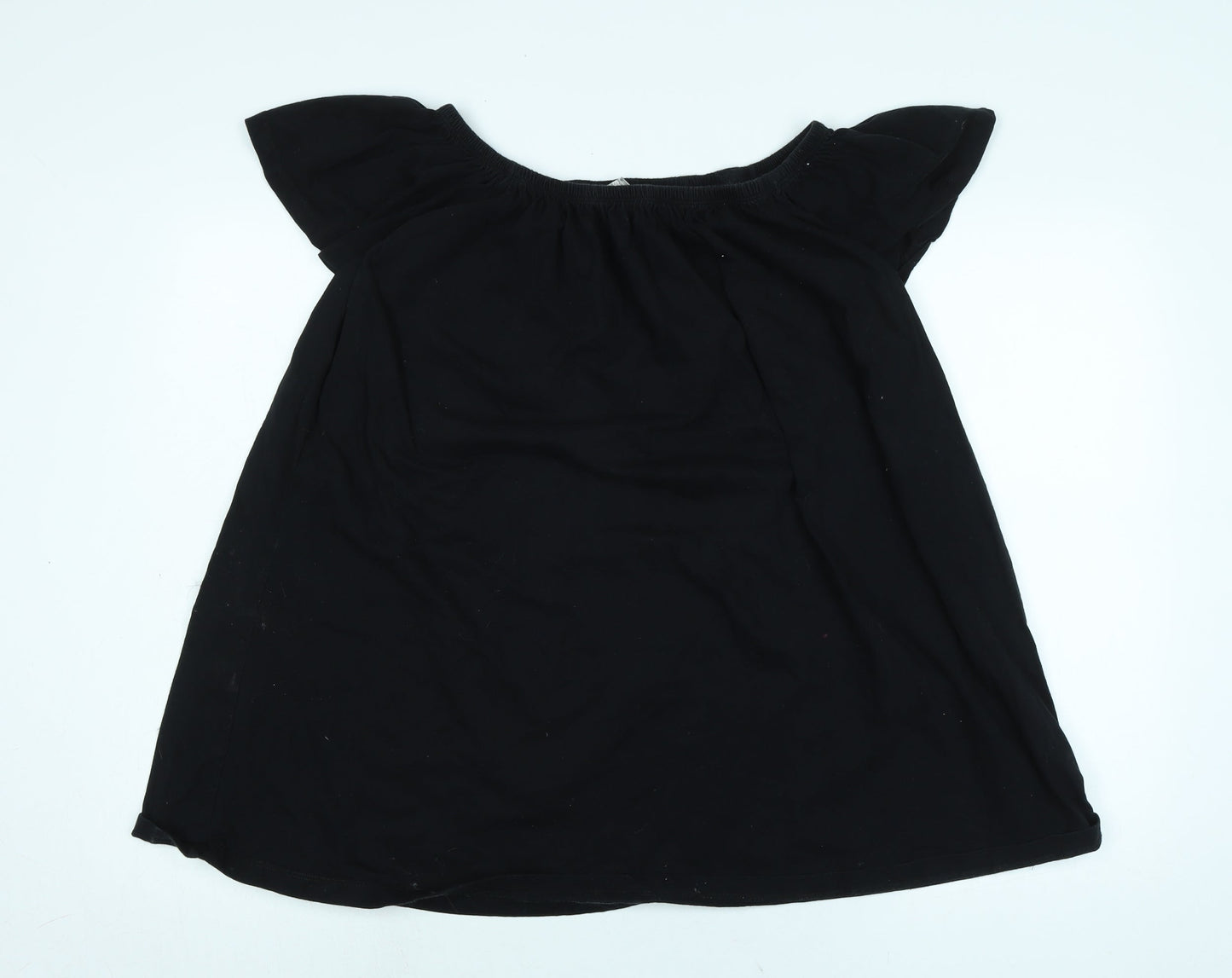 Womens UK Size 12 ASOS Black Basic Blouse
