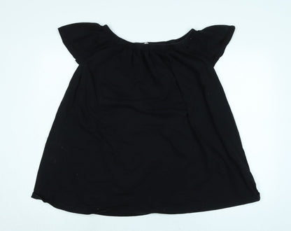 Womens UK Size 12 ASOS Black Basic Blouse