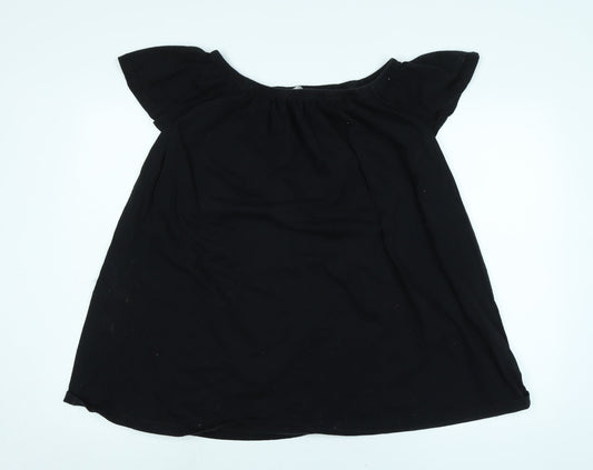 Womens UK Size 12 ASOS Black Basic Blouse