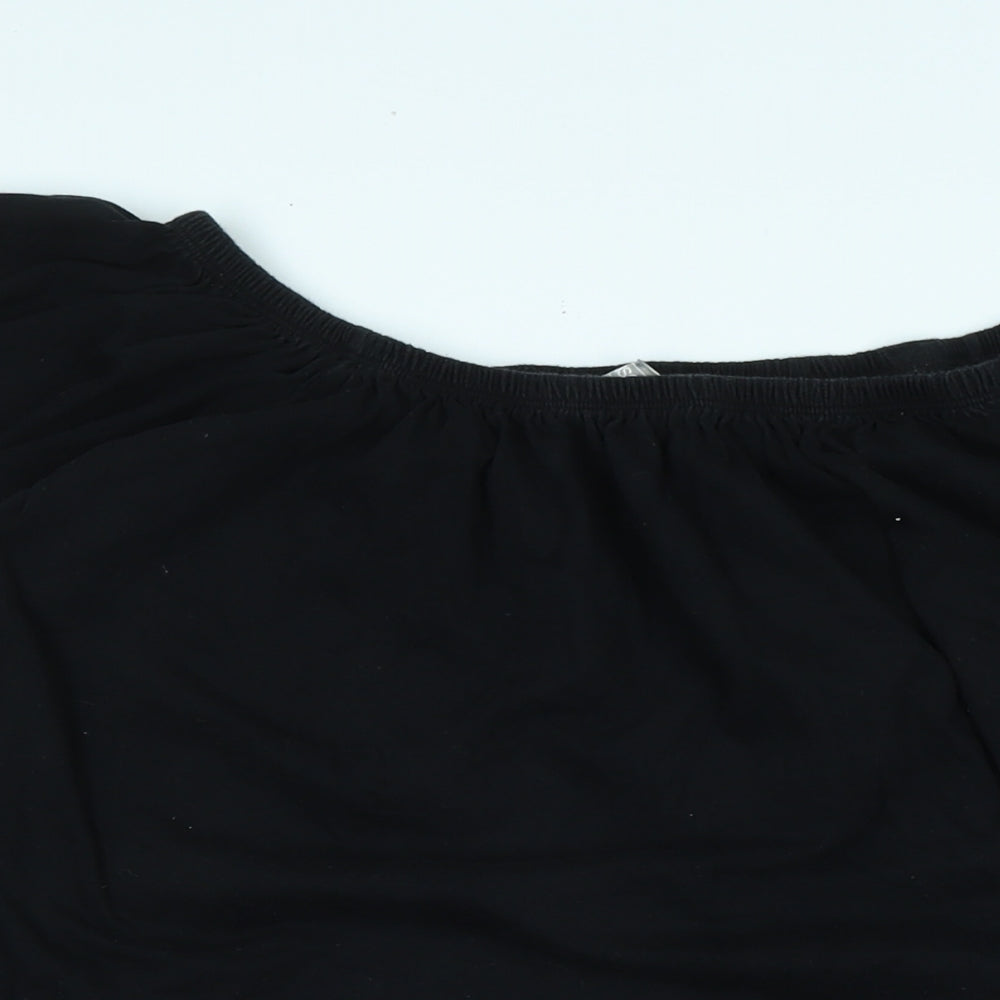 Womens UK Size 12 ASOS Black Basic Blouse