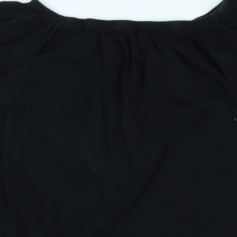 Womens UK Size 12 ASOS Black Basic Blouse