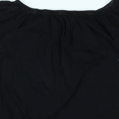 Womens UK Size 12 ASOS Black Basic Blouse