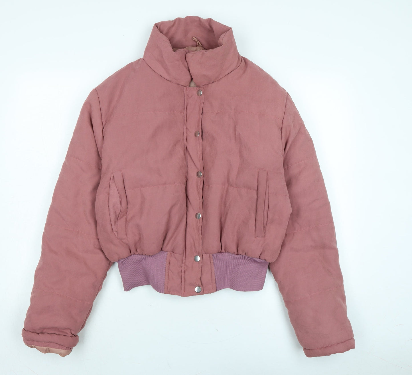 Womens UK Size 16 PRETTYLITTLETHING Pink Quilted Coat